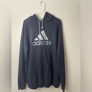 Adidas navy blue & grey hoodie